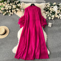 High-end elegancedress female niche light mature style stereo flower looseslimming look drape age-reducing fashion style long skirt