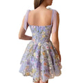 direct-to-consumer fashionable european and american cross-border  women's clothing: sexy, bodycon, embroidered floral cami dress