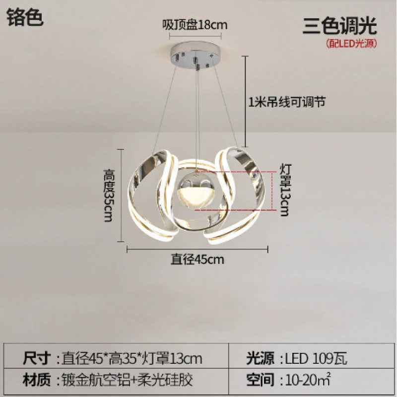 Factory wholesale genuine light luxury ring ball feeling restaurant home creative living room lighting bedroom lighting main light