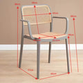 Square with armrests net weight 4.8kg - gray