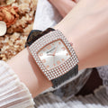 e-commerce hot-selling snake-embossed leather belt diamond-studded women's watch, square full diamond quartz watch, ladies' watch manufacturer wholesale