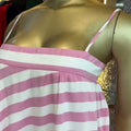 European and american cross-border women's clothing:  summer new collection - sweet & fresh bandeau striped loose long slip dress