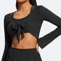 New breathable mesh yoga cover-up top - tie-waist, cropped, slimming, elegant, sleeveless activewear for running and yoga