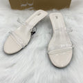 Za's 2025 autumn collection: fashionable clear glass glue transparent two-strap square-toe crystal high heels
