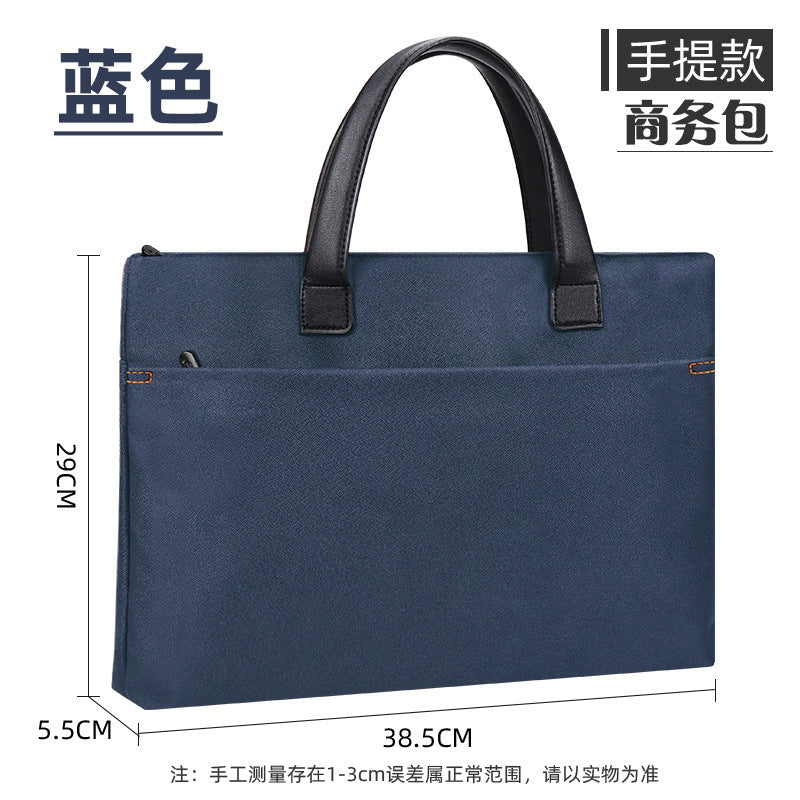 Oxford cloth 818 printed logo large capacity tote briefcase conference document bag waterproof file bag