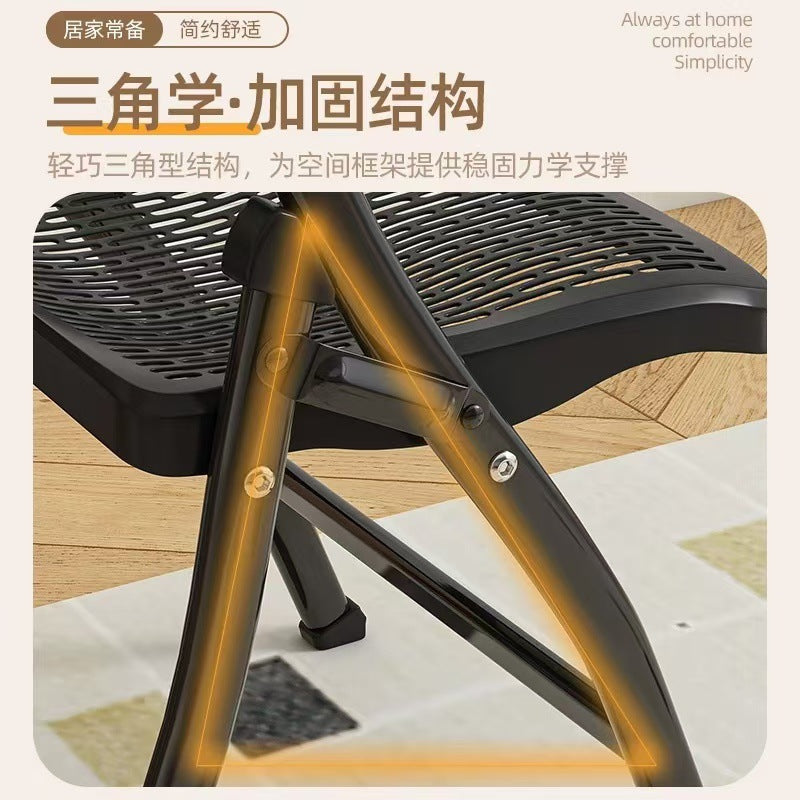 Minimalist folding chair - perfect for dorms, study, home, office, and back support. space-saving design for extended sitting