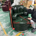 Used swivel chair godfather high back study tea room sofa oil wax first layer cowhide master slot single
