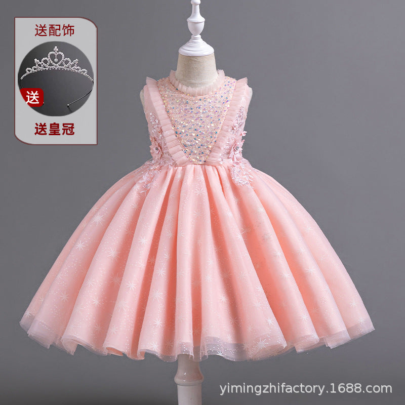 Yimingwei  big sale special price girl dress skirt puffy girl stage costume kids princess dress