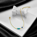 Amazon hot selling jewelry fashion popular devil's eye double layer anklet bohemia ankle chain beach foot jewelry