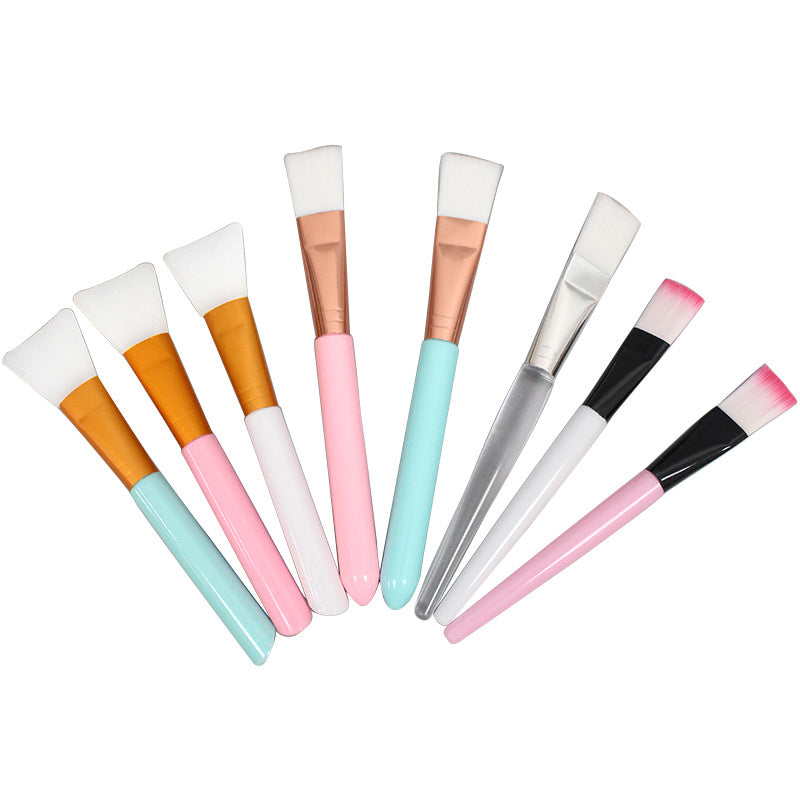 Beauty silicone brush facial mask brush makeup brush soft bristle head brush mud mask beauty tool fan-shaped fruit acid brush