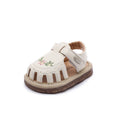 New spring/summer embroidered baby sandals - soft sole crib shoes with squeaker for infants (0-2 years)