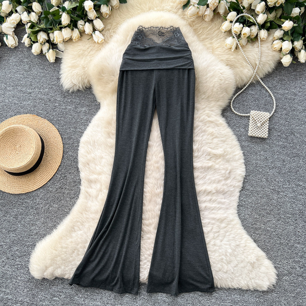 Korean style commute fashion high-waisted straight-leg pants for women - spring slimming, leg-lengthening, versatile casual chic trousers
