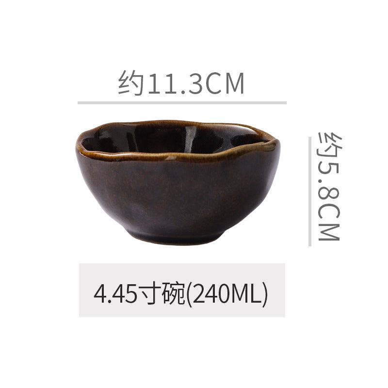 Creative ceramic special-shaped bowls, plates and tableware combination stylishclassy sense kiln-turned ceramic plate western food steak plate