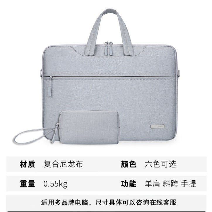 Cross-border computer bag, men's and women's business laptop liner bag/15-inch laptop shoulder bag oblique span bag