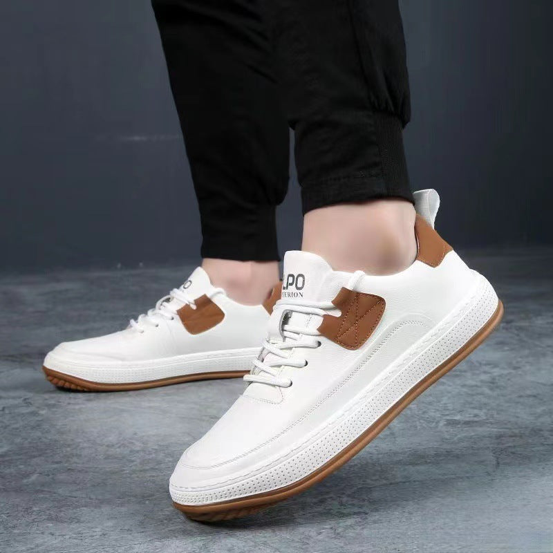 New men's handmade stitching casual shoes - trendy, versatile skate shoes - korean style fashion sneakers