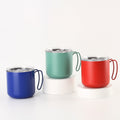 12oz stainless steel coffee mug with handle, double-walled business insulated tumbler, vacuum insulated mug, 304 stainless steel