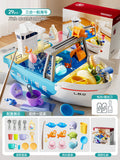 Boys and girls fishing net fishing pool fishing boat playing water wheel ship dishwasher water discharge artificial play house toys