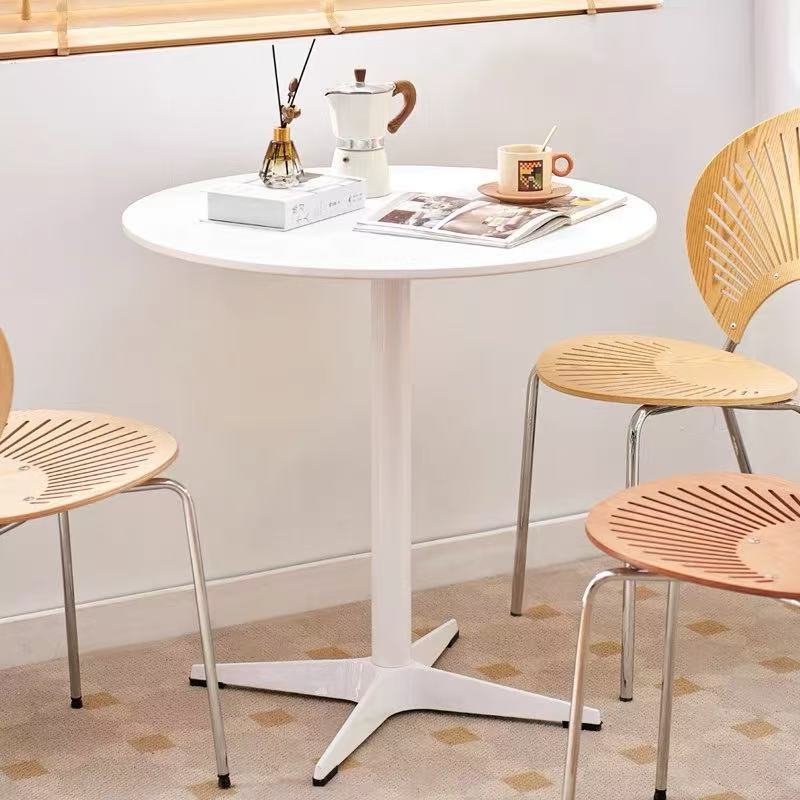 Minimalist particleboard dining table - perfect for cafes, bubble tea shops, small spaces, home use, balconies, outdoor dining, and business meetings