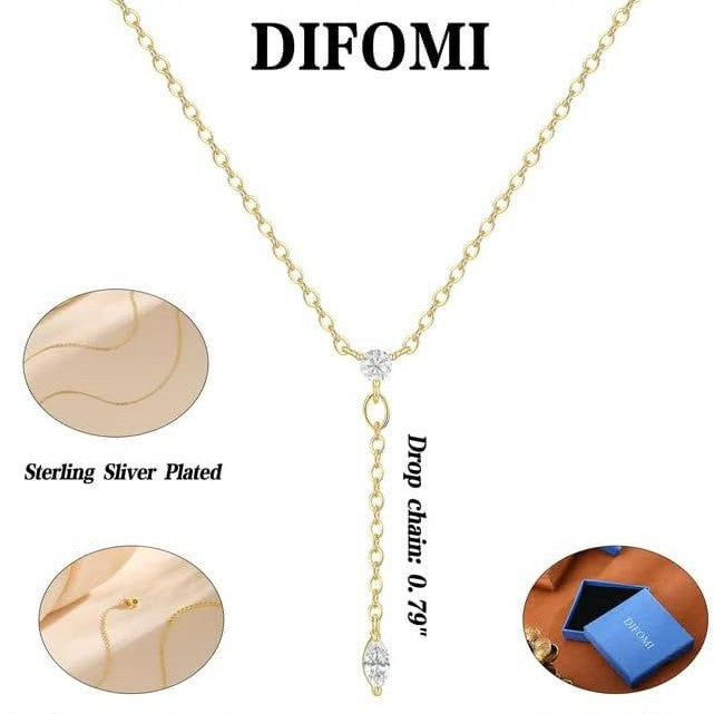 Amazon cross-border new long necklace, fashionable and unique chain tassel y-shape necklace, exquisite jewelry gift