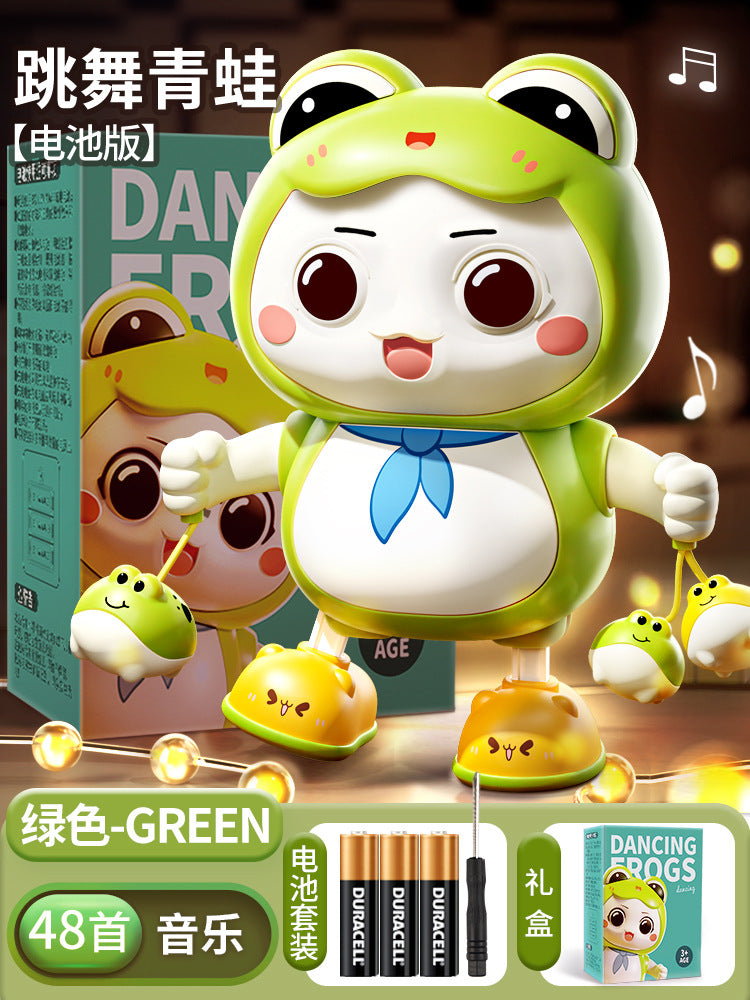 Kids' frog dancing robot toy with lights, singing, educational early learning machine, gift for boys and girls ages 0-3