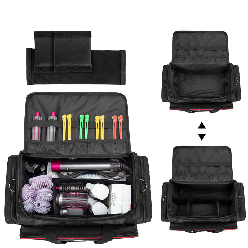 Portable haircut tool storage bag, shoulder large capacity wear-resistant Oxford cloth professional hairdresser bag manufacturer customization