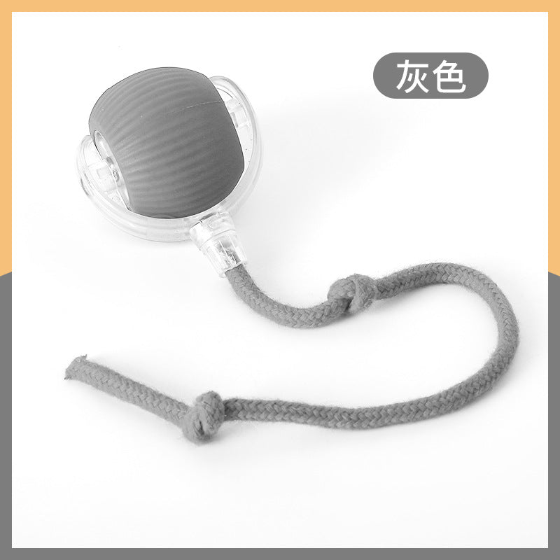 new cat toy gravity smart red rope rolling ball bird sound electric cat teasing ball tooth grinding and bite resistance