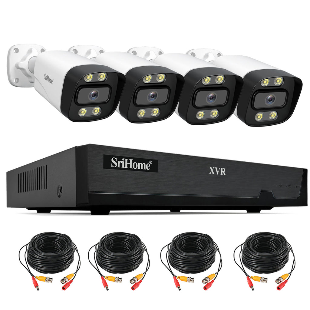 AHD surveillance camera 5 million DVR 4-way surveillance system set CCTV coaxial high definition analog video recorder