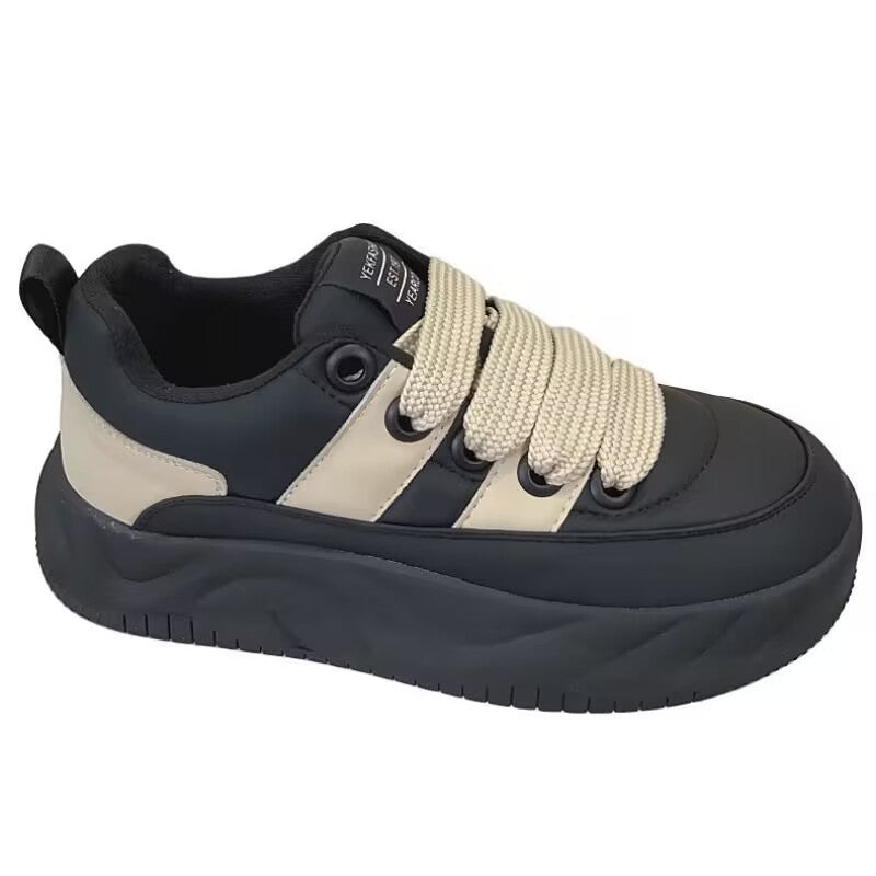 Thick sole bread shoes flats2026spring & fallnew arrivaleasiest for match sneakers soft bottom casual shoes women's work shoes white shoes
