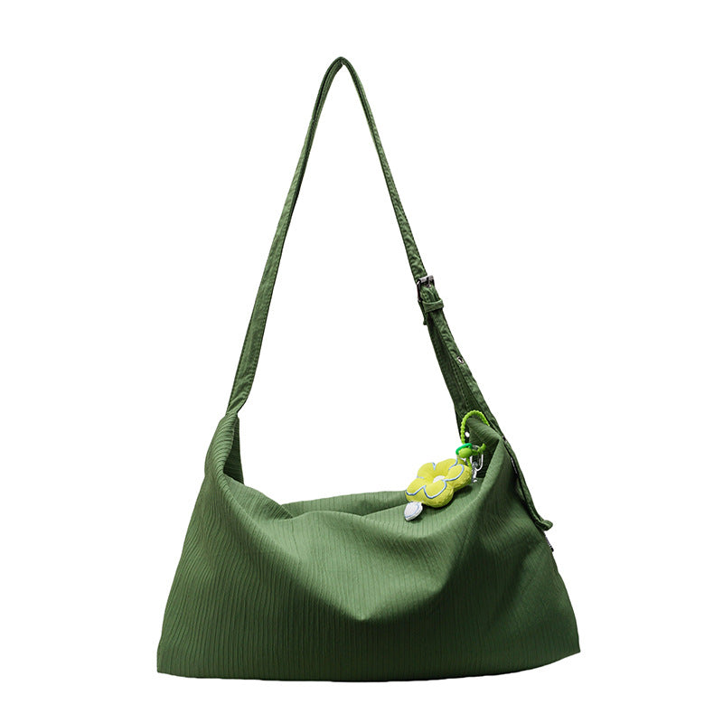 Cross-border 2025 spring solid color handbag women's large-capacity cloth bag simple underarm bag handbag new shoulder bag