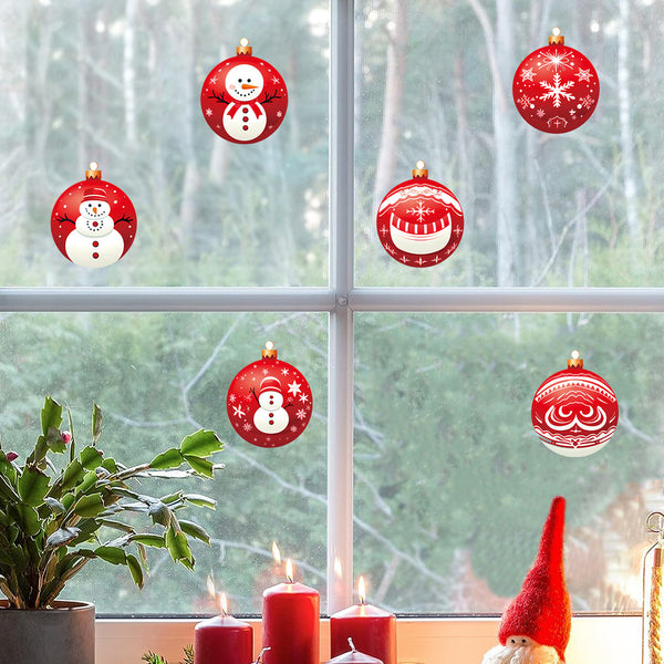 PH-QT1271 Cross-border  Christmas decoration stickers Christmas ball stickers room bedroom window door wall stickers