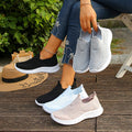Women's shoes  cross-border flyknit mom shoes spring/autumn export soft sole soft upper casual versatile breathable athletic flats