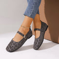 Wholesale women's plus size mary janes: new  retro single strap, non-slip soft sole flats for export