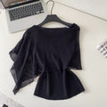 Korean style commute-inspired patchwork knit camisole - women's summer outerwear, slim fit, high-end, soft & elegant top