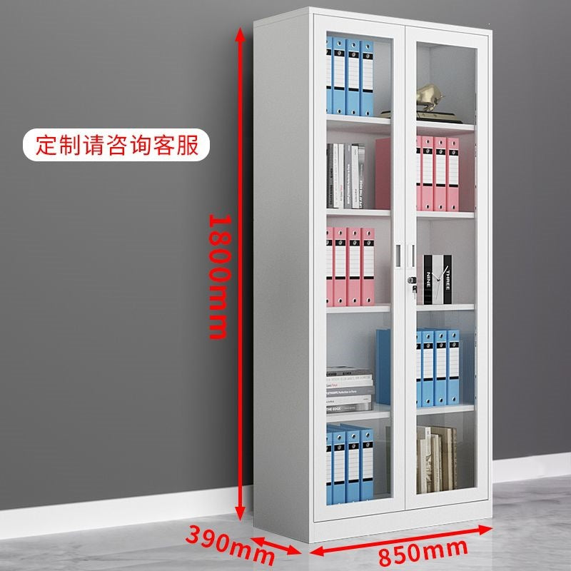Divided lower section low cabinet steel iron cabinet office financial storage with file cabinet information cabinet for home balcony cabinet