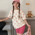 wholesale girls' short-sleeve and shorts sets, fashionable spring, summer, and autumn outfits for girls