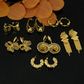 hot-selling golden classy exquisite exaggerated acrylic earrings c-shaped water drop threaded earrings heart earrings