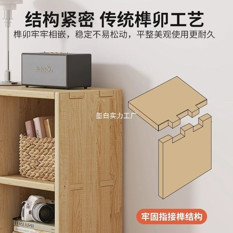 Solid wood bookshelf floor-to-ceiling children's wall kindergarten storage combination bookcase living room storage rack household grid