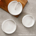 Pure white ceramic ashtray - commercial grade, customizable with logo - ideal for hotels, guesthouses, round bars, ktv lounges, restaurants, and dining establishments
