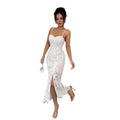 hot-selling new european and american style women's party sequin v-neck sexy evening dress