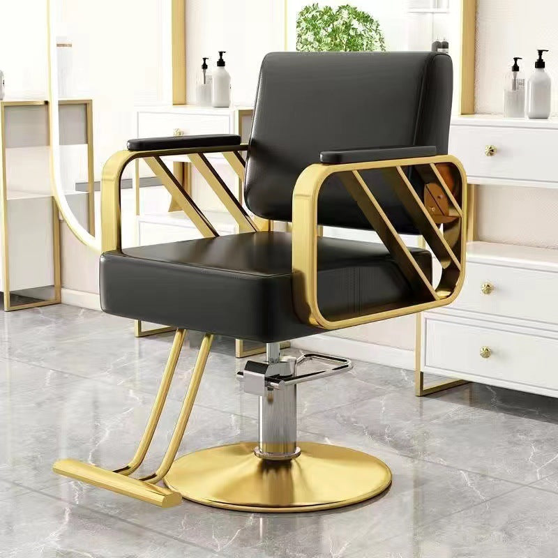 Barber shop chair hair salon special rotatable adjustable haircut chair hairdressing chair popular trendy store high-end perm and dyeing seat