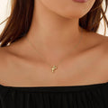Trendy 26-letter cross pendant necklace - fashionable, minimalist, versatile choker - unique jewelry for women with a personal style