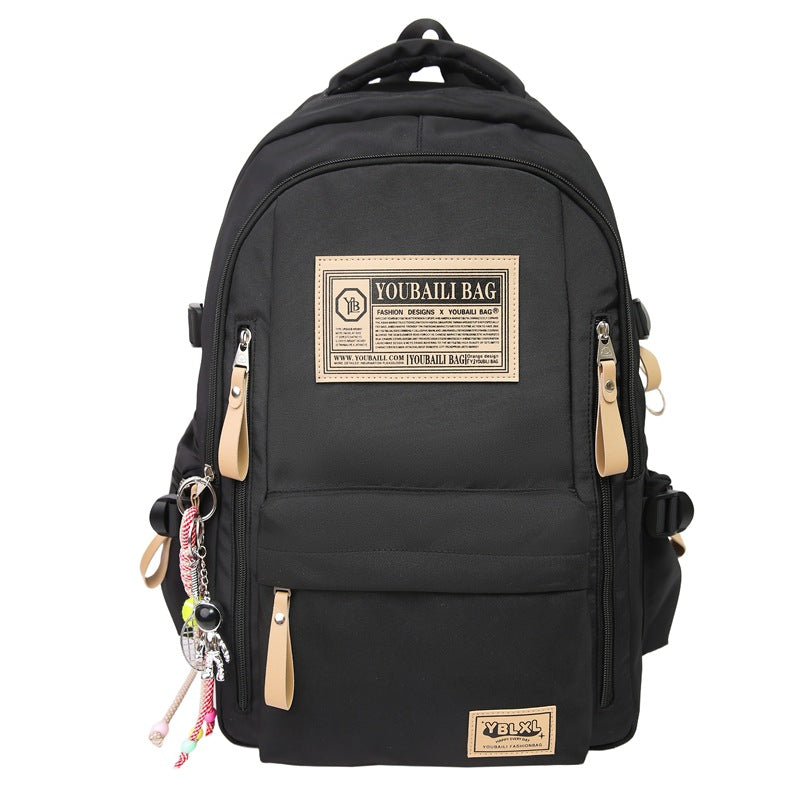 School bag junior high school girl student backpack high school college student travel backpack large capacity nylon backpack male wholesale