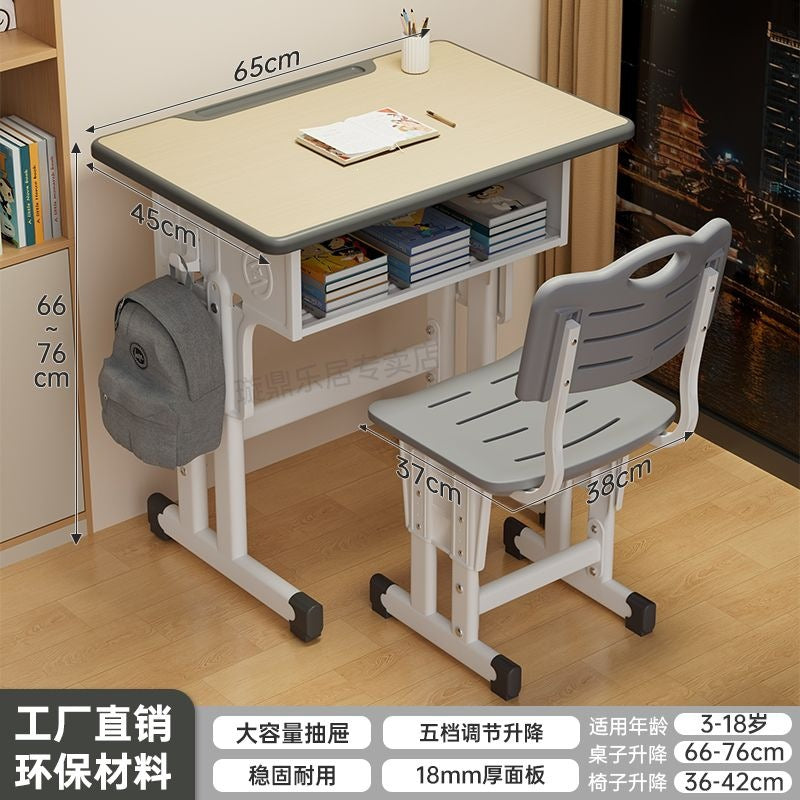 Computer desk home study desk adjustable height for elementary school students school desk and chair set dedicated writing desk for homework