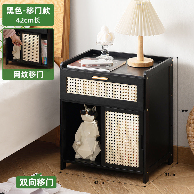 Bedroom bedside table accessible luxury small for home ultra-narrow bedside cabinet bedside storage cabinet modern casual side cabinet