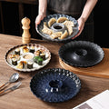 Japanese retrostylish ceramic dessert plate, family restaurant, new year's eve dinner, dumpling platter, snack, roast duck plate