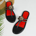 2025 new summer bohemian sandals women's wedge heel metal studded fairy versatile flat beach sandals