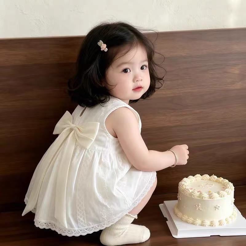 Summer baby skirt summer baby one-piece clothes baby thin super cute sweet princess bag butt clothes for small months