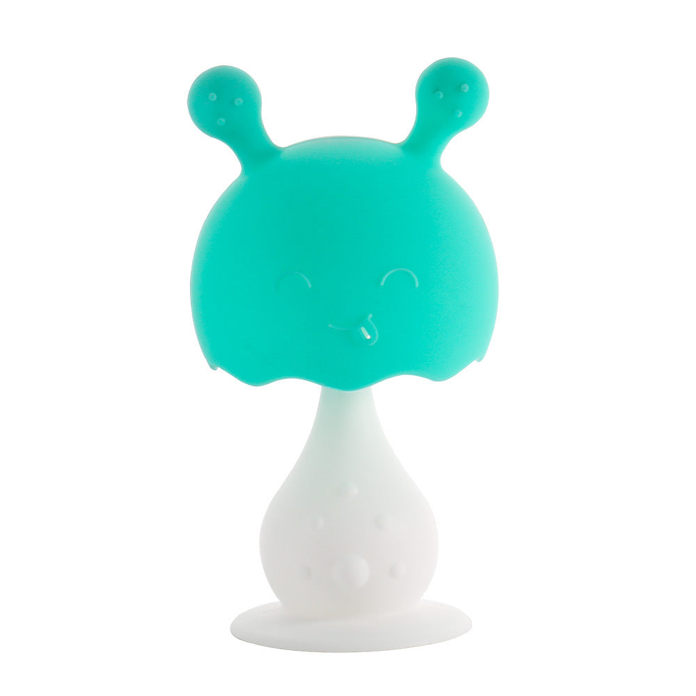 's new toothpaste rabbit rattle toothpaste anti-suffocation with holes, biting glue, biting music mushroom integrated toothpaste