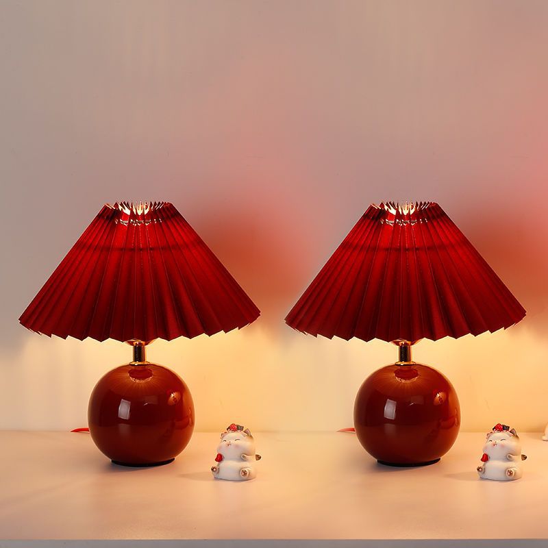 Wedding lamp wedding red wedding room bedside bedroom bedside red double happiness wedding gift decorative desk lamp