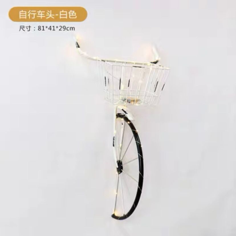 Retro iron art pastoral creative bicycle living room single living room wall hanging restaurant bar wall wall decoration